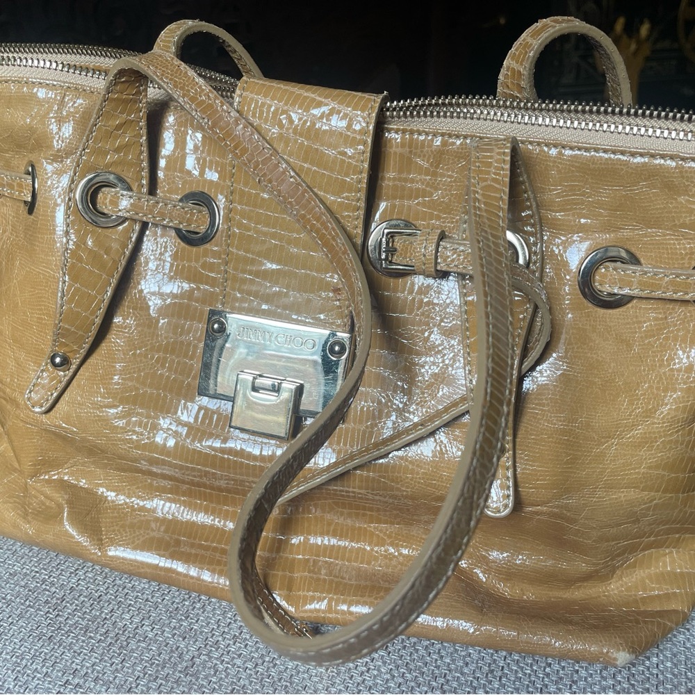 Jimmy Choo snakeskin purse